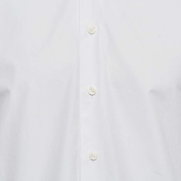 Pre Owned Valentino White Cotton Long Sleeve Shirt M