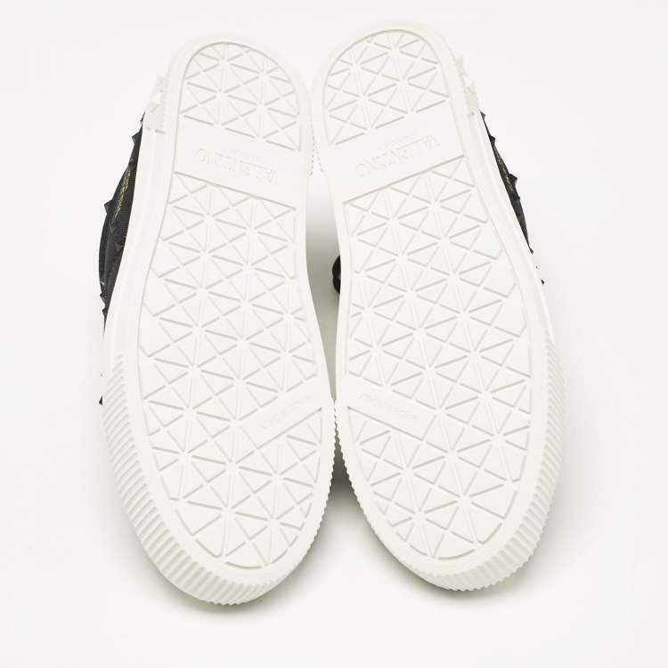 Pre Owned Valentino Black Canvas Cityplanet Sneakers Size 40