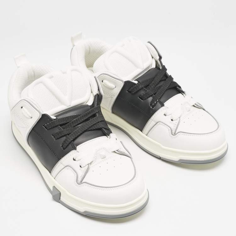 Pre Owned Valentino Black/White Leather  VL7N Sneakers Size 42