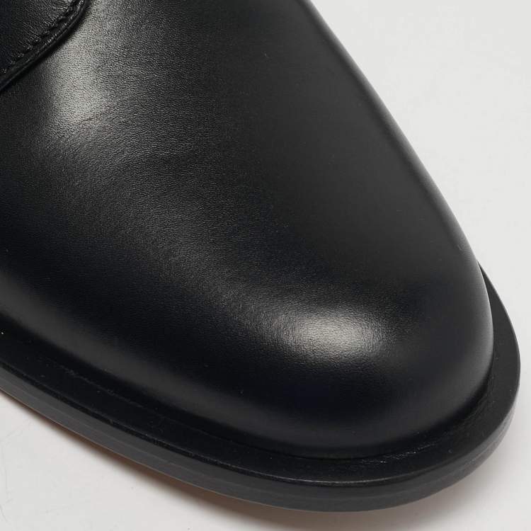 Pre Owned Valentino Size 39 Black Leather Derby