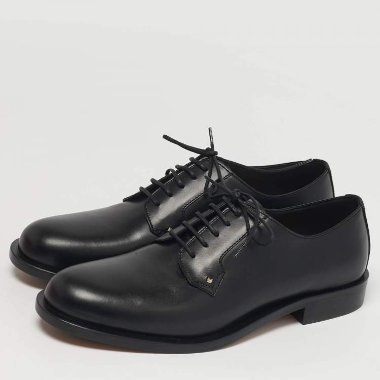 Pre Owned Valentino Size 39 Black Leather Derby
