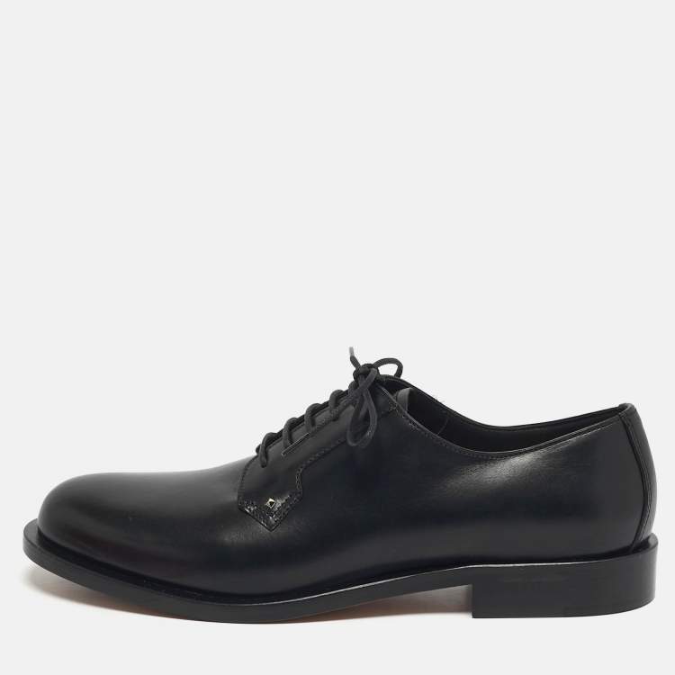 Pre Owned Valentino Size 39 Black Leather Derby