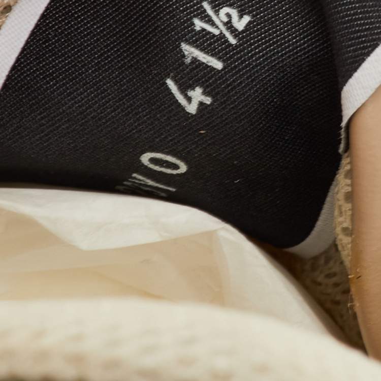 مملوكة مسبقًا Valentino Rockrunner Size 41.5 Brown/Beige Camouflage Canvas, Leather and Suede Sneakers