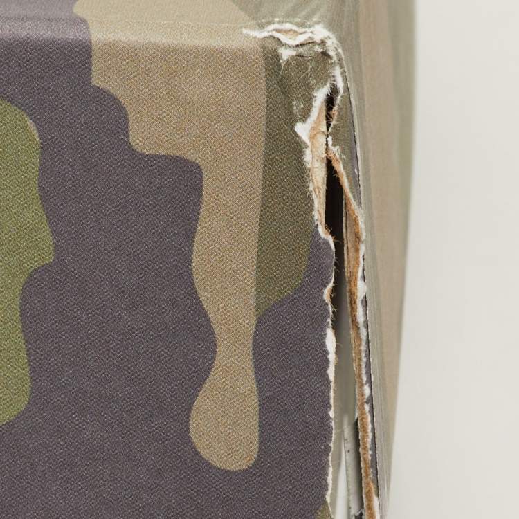 Pre Owned Valentino Rockrunner Size 41.5 Multicolor Camouflage Canvas, Leather and Suede Sneakers