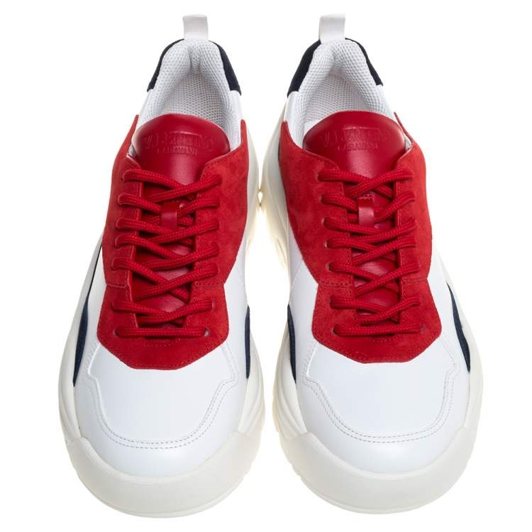 Pre Owned Valentino Multicolor Leather Chunky Sneakers Size 43