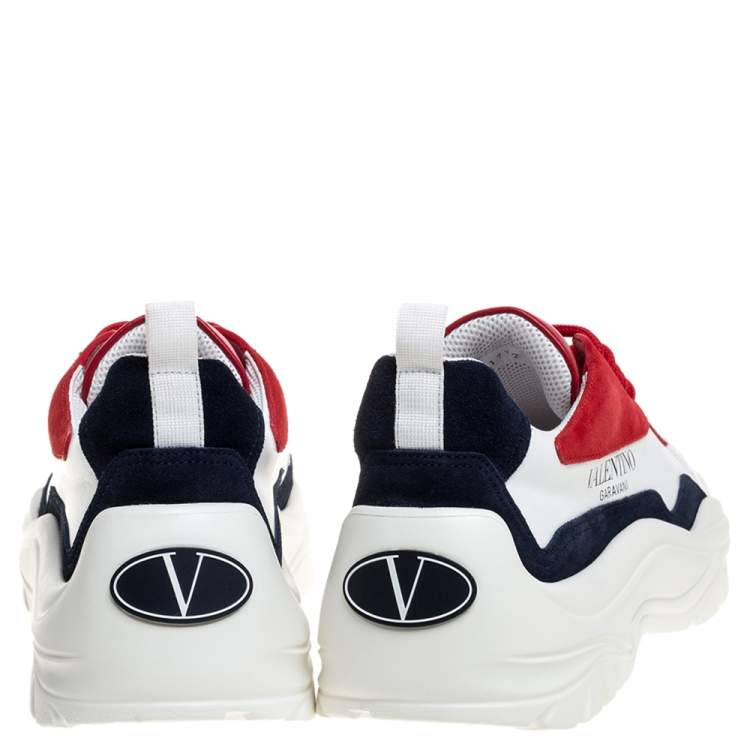 Pre Owned Valentino Multicolor Leather Chunky Sneakers Size 43