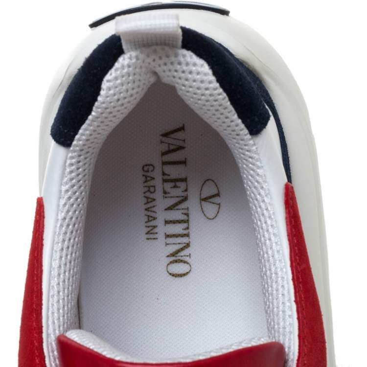 Pre Owned Valentino Multicolor Leather Chunky Sneakers Size 43