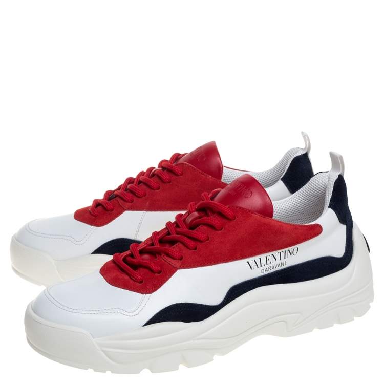 Pre Owned Valentino Multicolor Leather Chunky Sneakers Size 43