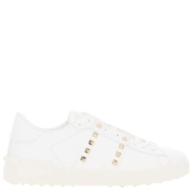 valentino white studded sneakers