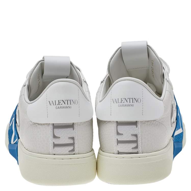 Pre Owned Valentino White Leather VLTN Low Top Sneakers Size 41