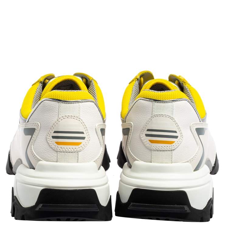 Pre Owned Valentino Tri-Color Mesh and Leather Climber Sneakers Size 44