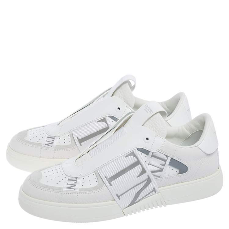 مملوكة مسبقًا Valentino Garavani White Leather VL7N Low-Top Sneakers Size 41