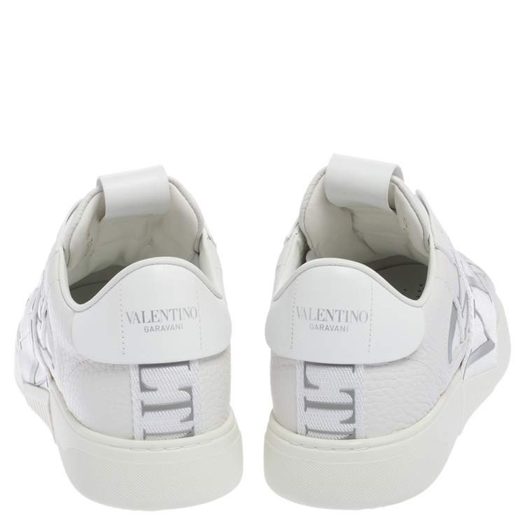مملوكة مسبقًا Valentino Garavani White Leather VL7N Low-Top Sneakers Size 41