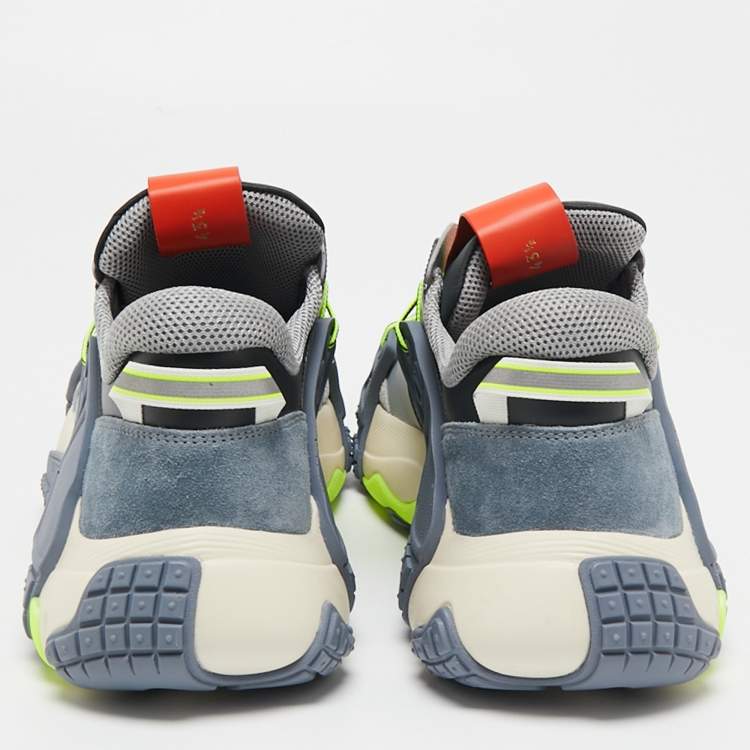 Pre Owned Valentino Multicolor Suede and Leather VLTN Wod Sneakers Size 43.5 