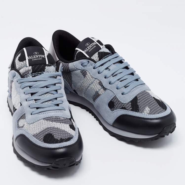 مملوكة مسبقًا Valentino Multicolor Mesh And Leather Rockrunner Sneakers Size 40