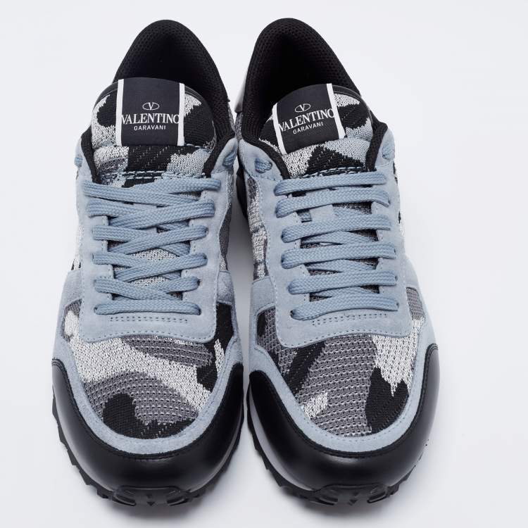 مملوكة مسبقًا Valentino Multicolor Mesh And Leather Rockrunner Sneakers Size 40