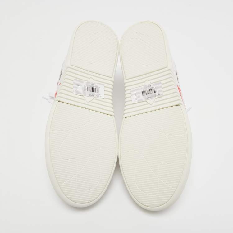 مملوكة مسبقًا Valentino White Leather and Rubber VLTN Low Top Sneakers Size 43