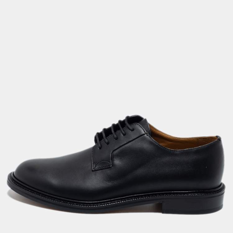 Pre Owned Valentino Black Leather Lace-Up Derby Size 42