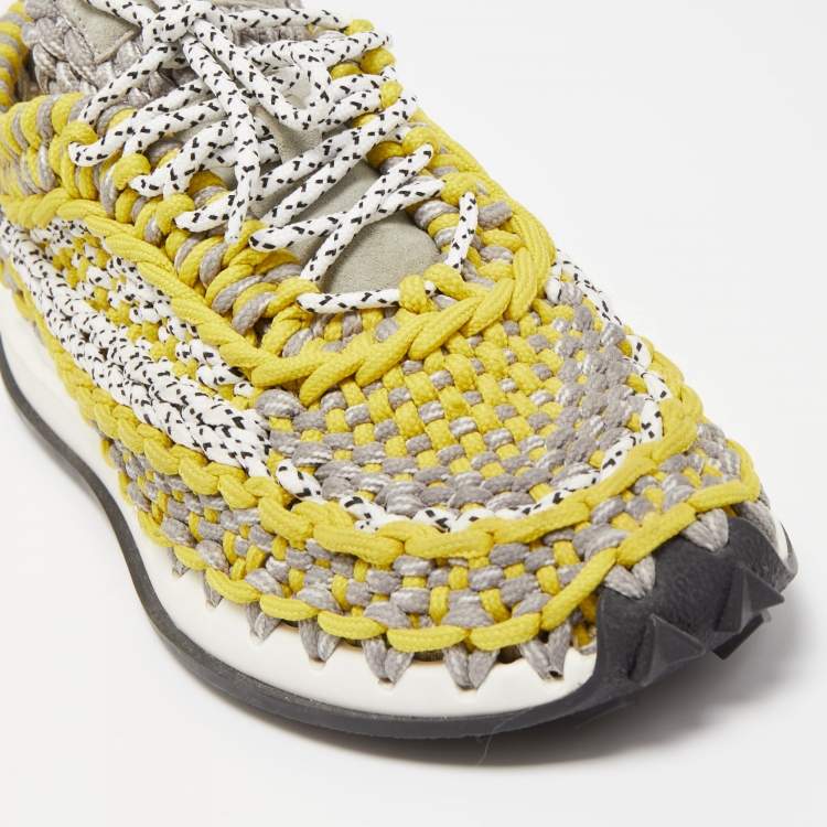 Pre Owned Valentino Tricolor Crochet Low Top Sneakers Size 41