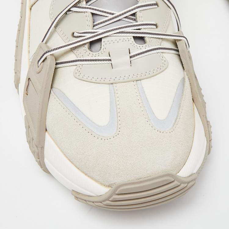 Pre Owned Valentino Grey Suede and Leather Low Top Sneakers Size 44.5