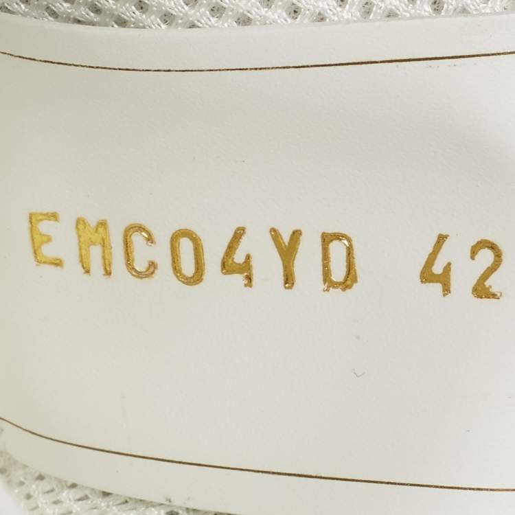 Pre Owned Valentino White Leather Backnet Rockstud Low Top Sneakers Size 42