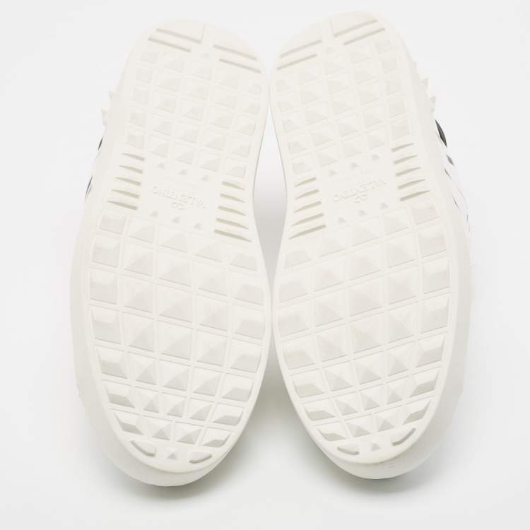 مملوكة مسبقًا Valentino White Leather VLTN Open Sneakers Size 40