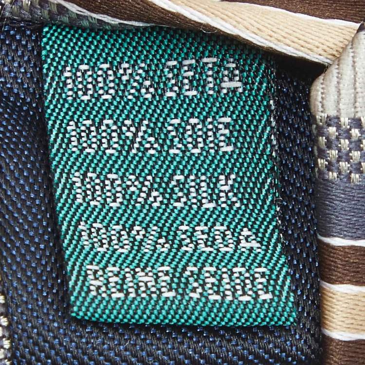 Pre Owned Valentino Vintage Multicolor Diagonal Striped Silk Traditional Tie 