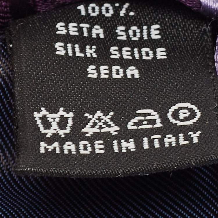 Pre Owned Valentino Purple Diagonal Striped Silk Tie