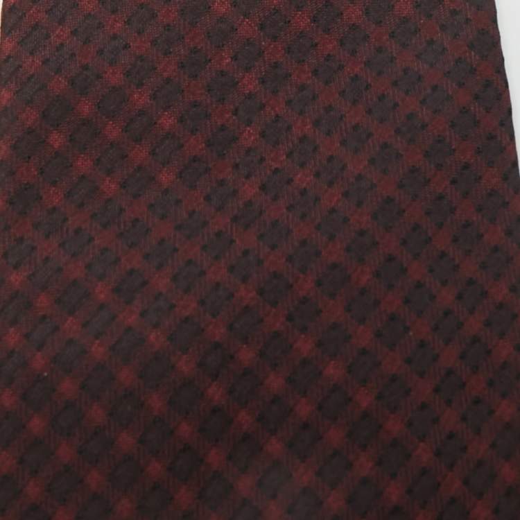 Pre Owned Valentino Burgundy Patterned Silk Tie