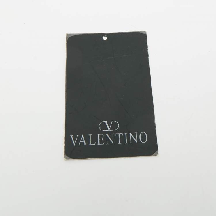 Pre Owned Valentino Burgundy Patterned Silk Tie