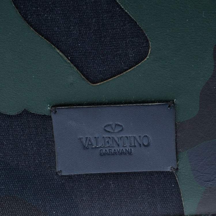 Pre Owned Valentino Camo Leather iPad 2 Case Holder