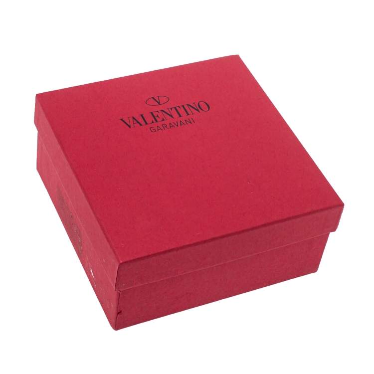 Pre Owned Valentino Gold Tone VLTN Logo Ring Size 65