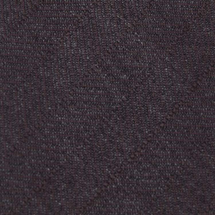 Pre Owned Valentino Brown Chevron Cashmere Tie