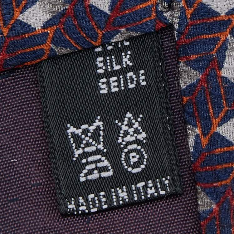 Pre Owned Valentino Cravatte Multicolor Printed Silk Tie
