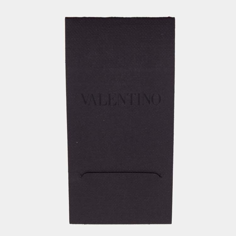 Pre Owned Valentino Black Silk Wool Skinny Tie