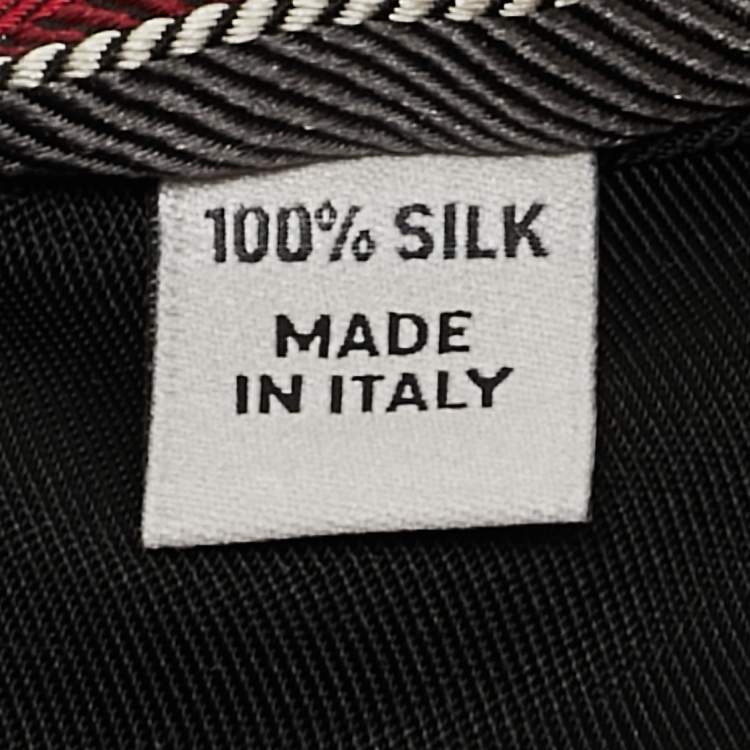 Pre Owned Valentino Grey Contrast Diagonal Striped Silk Tie