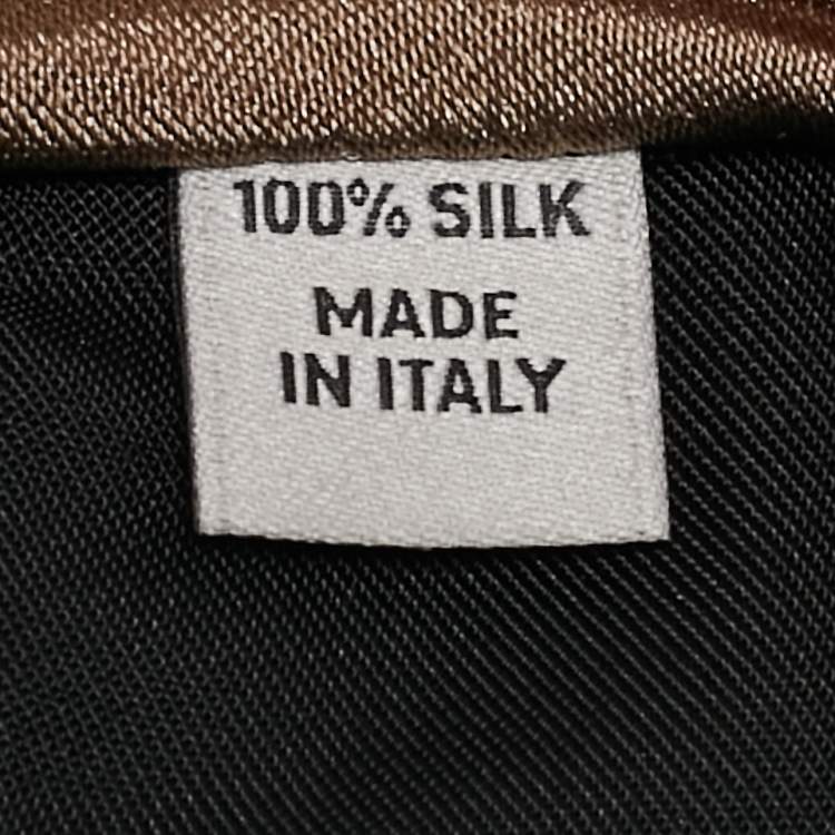 Pre Owned Valentino Light Brown Silk Tie