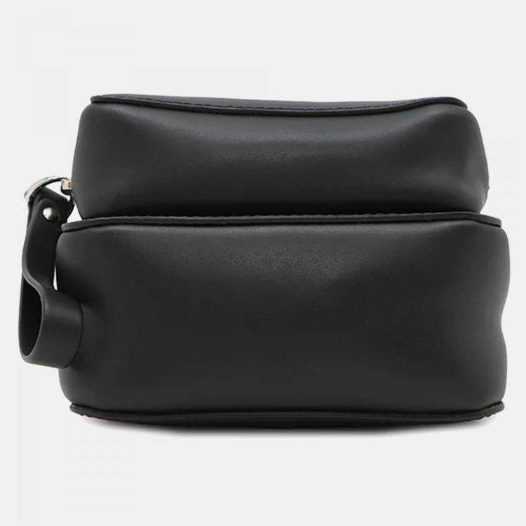 Pre Owned Valentino Garavani Cross Body Bag Black Leather