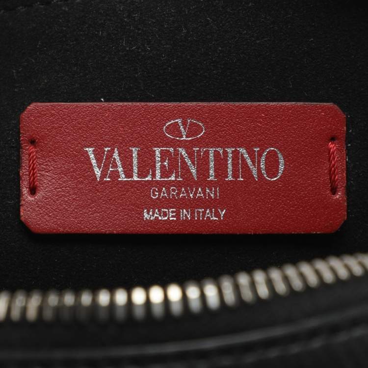 Pre Owned Valentino VLTN Black Leather Crossbody Bag