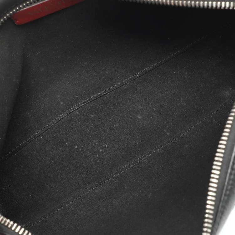 Pre Owned Valentino VLTN Black Leather Crossbody Bag