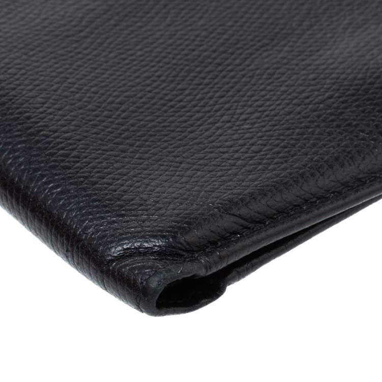 Pre Owned Valentino Black Leather Bifold Wallet
