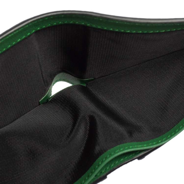 Pre Owned Valentino Green Leather VLogo Bifold Wallet