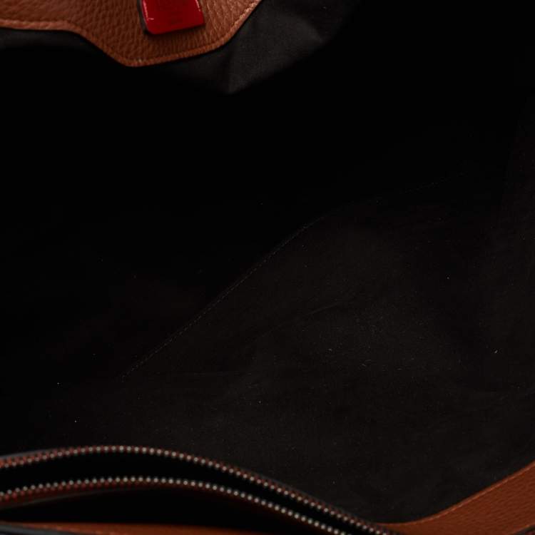 Pre Owned Valentino Brown Leather Large Rockstud Tote