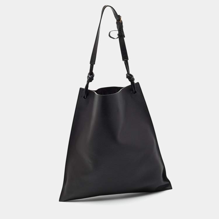 Pre Owned Valentino Black Leather Identity Tote