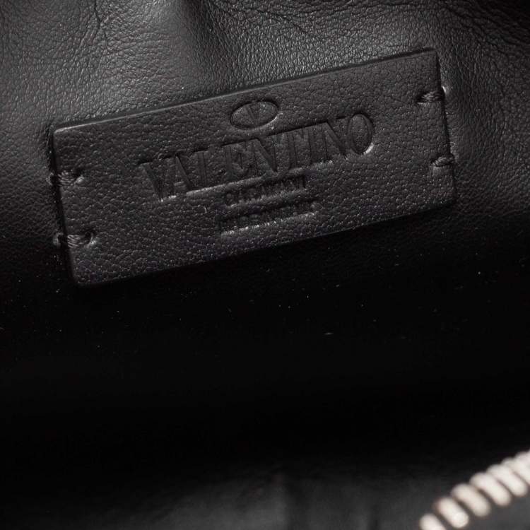 Pre Owned Valentino Black Nylon and Leather VLogo Belt Bag