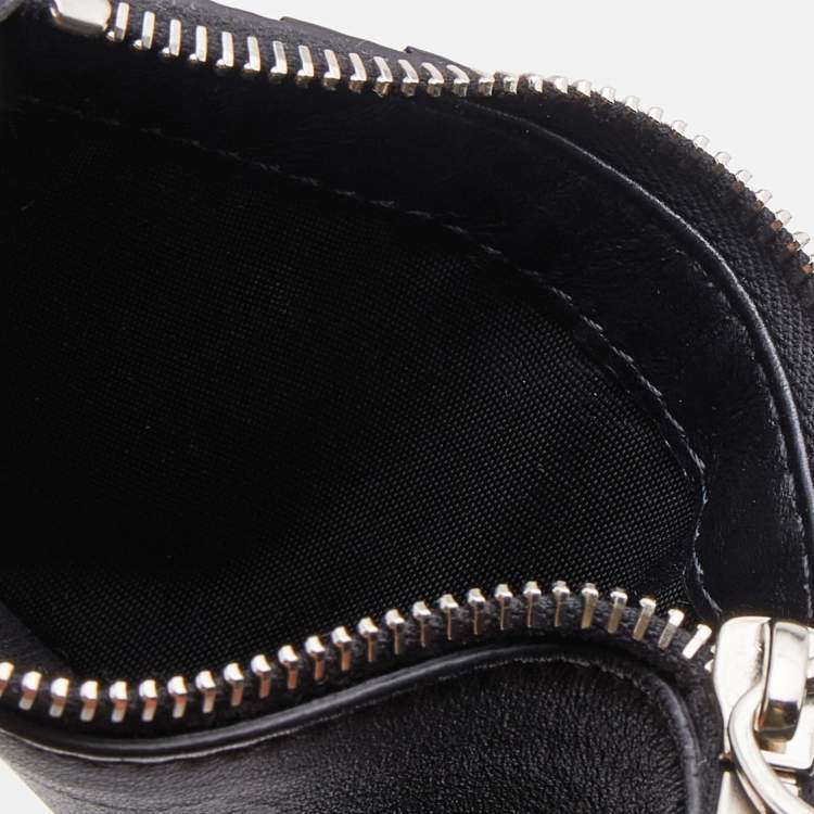 Pre Owned Valentino Black Leather Card Holder