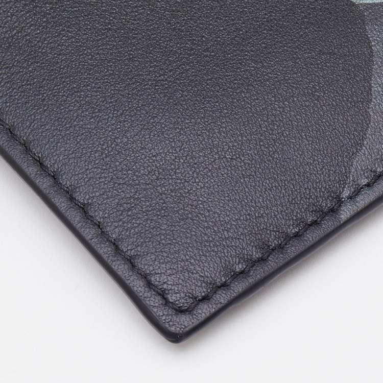 Pre Owned Valentino Black Leather Card Holder