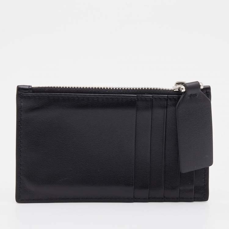 Pre Owned Valentino Black Leather Card Holder
