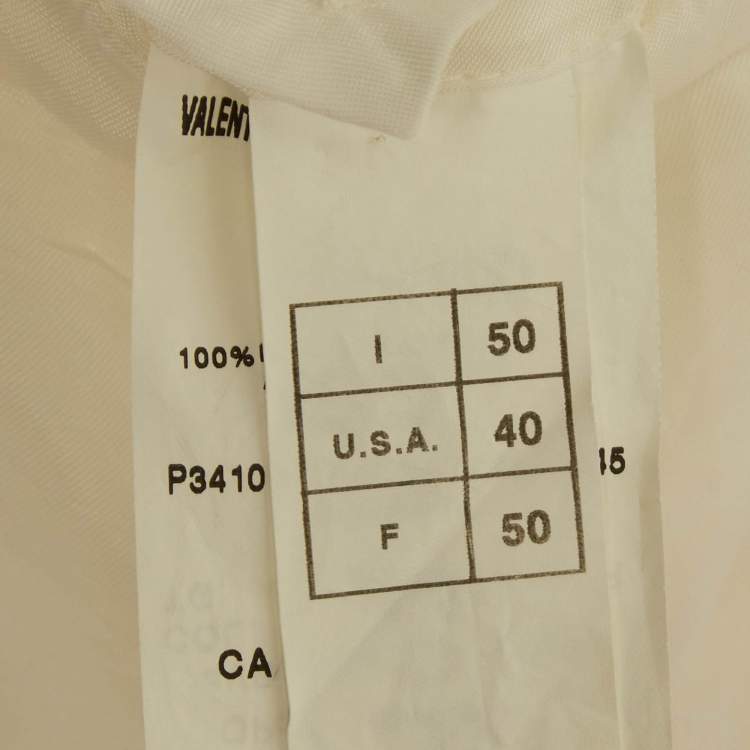 Pre Owned Valentino White Linen Tailored Suit L
