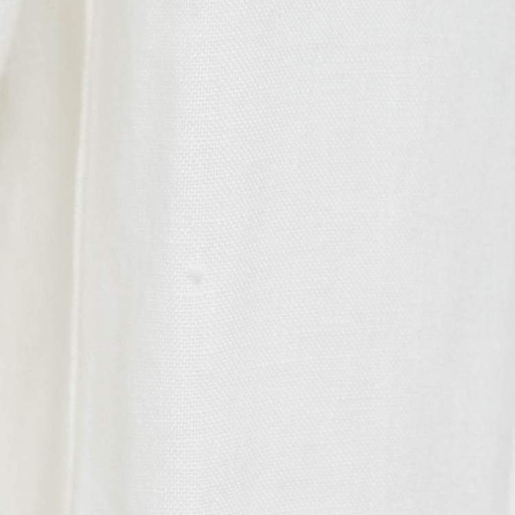 Pre Owned Valentino White Linen Tailored Suit L
